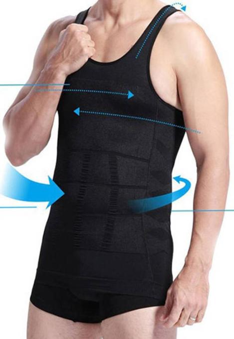 Maiou Modelator pentru Bărbați Slim, Material Respirabil Culoare Negru,Engros